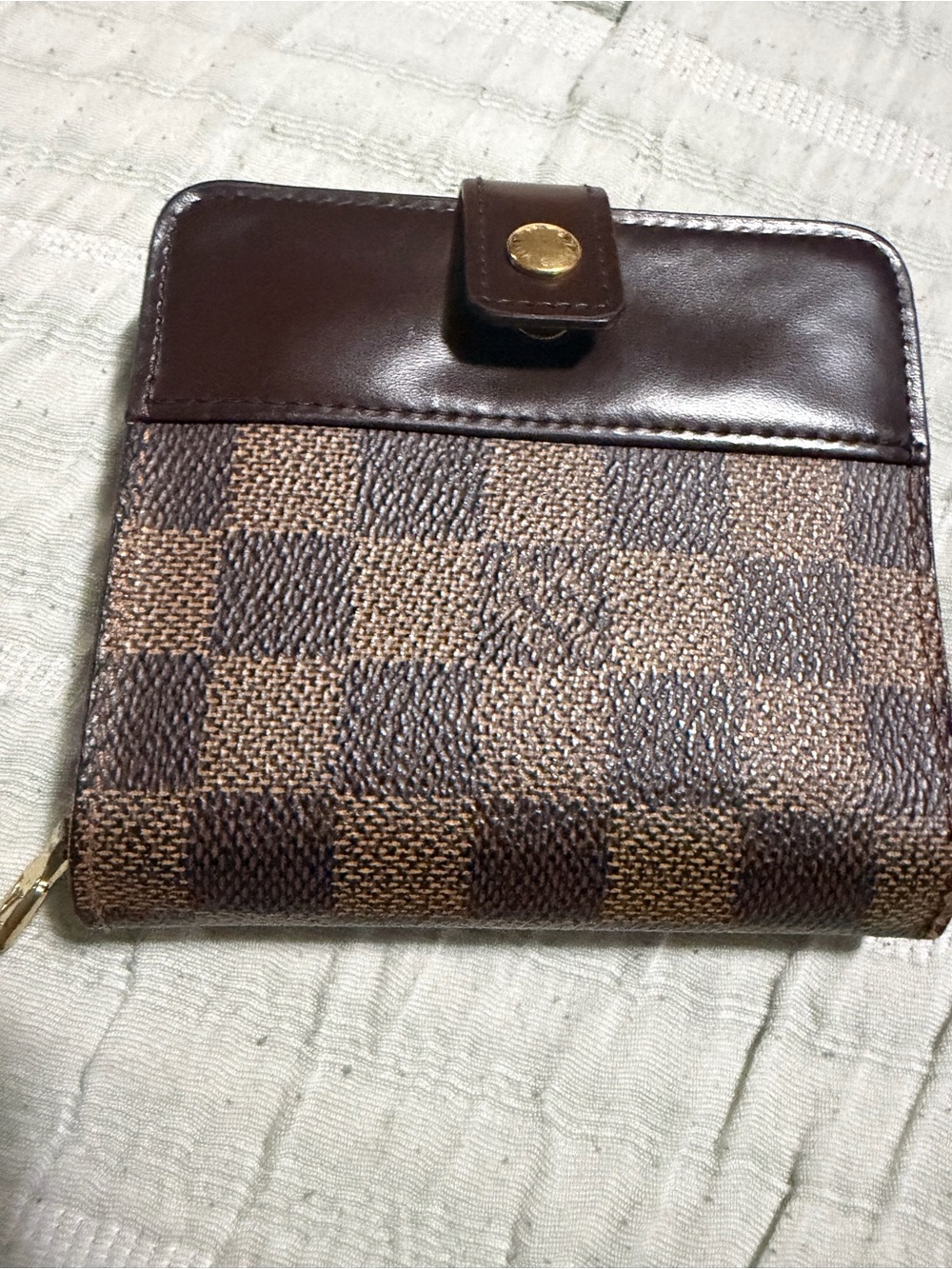 Louis Vuitton Brown Damier Canvas compact Wallet - Picture 9 of 10